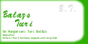 balazs turi business card